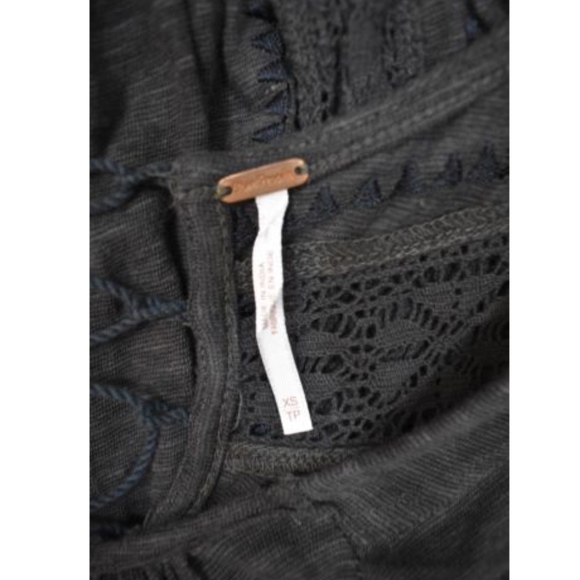 🛍💸🛒Free People Brown Bohemian Top Sz XS - Picture 8 of 8